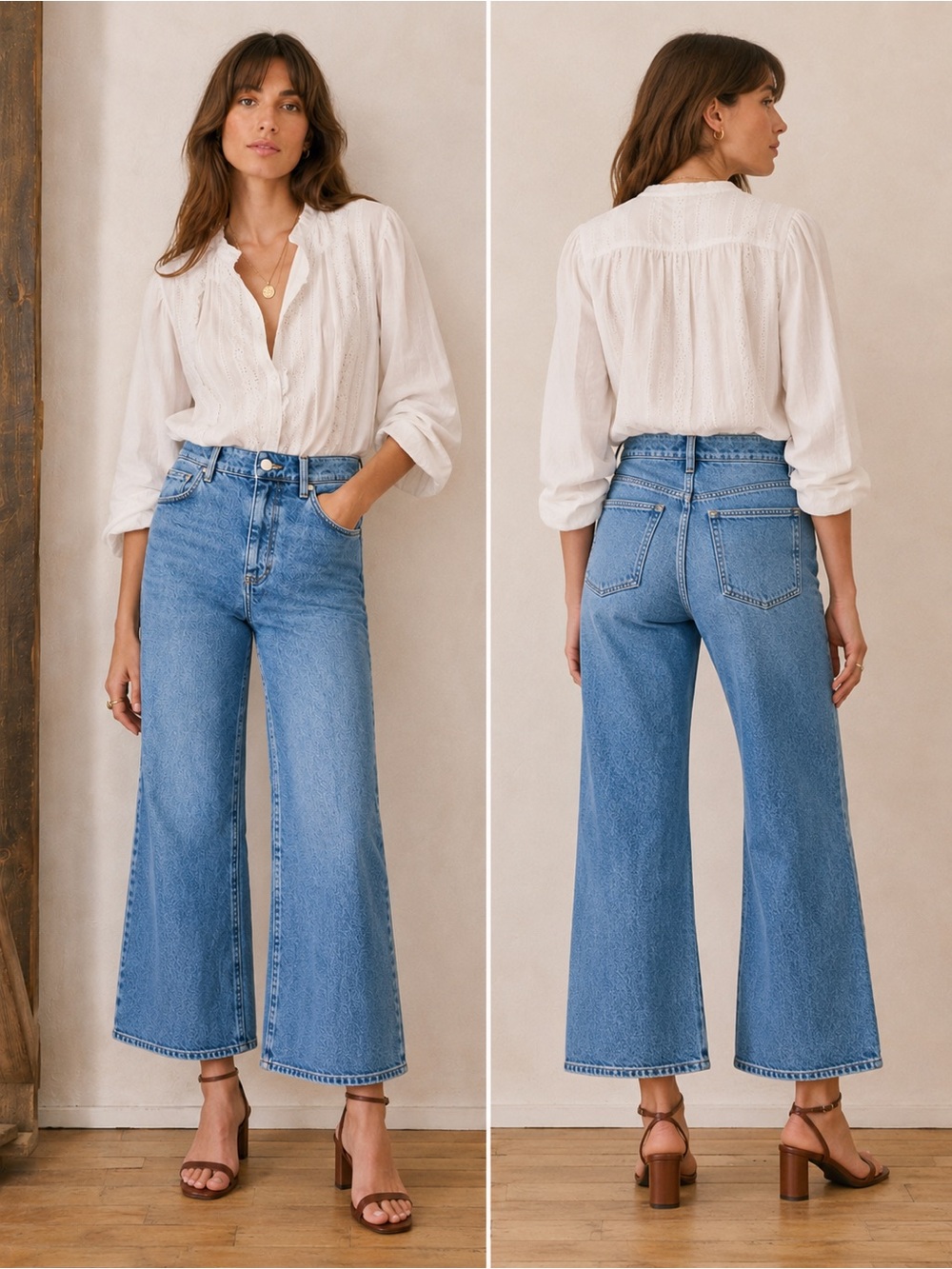 SÉZANE High Rise Wide Leg Jeans Blue Denim
Classic SÉZANE de